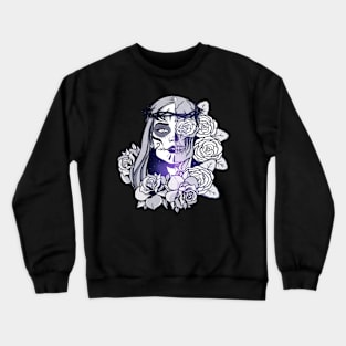 Virgo Star Sign Blue Horoscope Rose Crewneck Sweatshirt